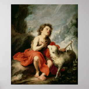Poster St John o baptista como uma criança, c.1665