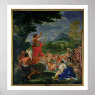 Poster St John Preaching do baptista, pintado antes de
