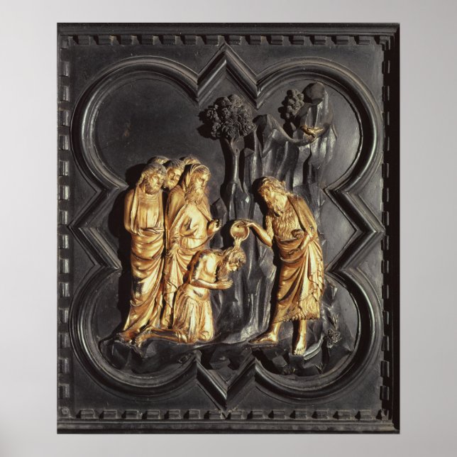 Poster St. John the Baptist baptising in the River (Frente)