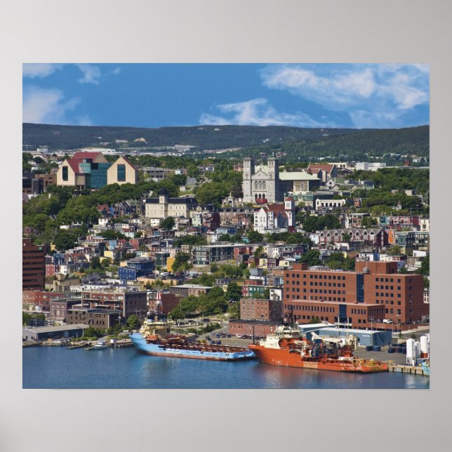 Pôster St. John's, Terra Nova e Labrador, Canadá, a costa (Frente)