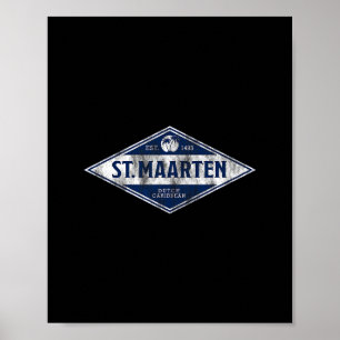 Poster St. Maarten Vintage Dge Homens Mulheres Cruzeiro F
