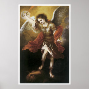 Poster St Michael, Bartolome 1665-66 Esteban Murillo