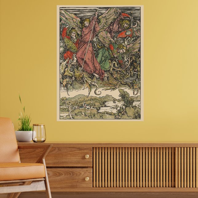 Poster St. Michael Fighting the Dragon by Albrecht Dürer (Sala de Estar 2)