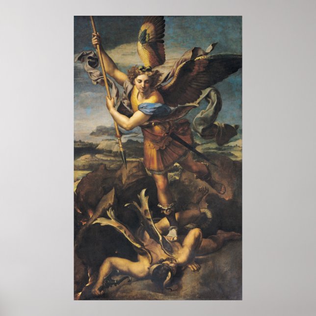 Poster St. Michael Overwhelming the Demon, 1518 (Frente)