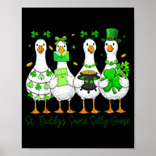 Poster St paddys mesmo ganso bobo para crianças meninos m
