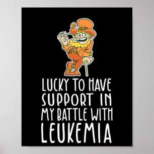Poster St Patriches Quatro Folhas Leprechaun Leucemia A
