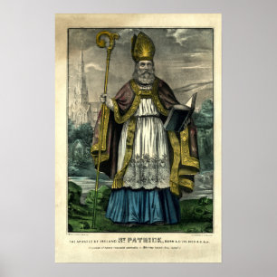 Pôster St Patrick do Currier & do Ives (1834-1907)