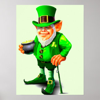 POSTER ST. PATRICK'S DAY LEPRECHAUN  