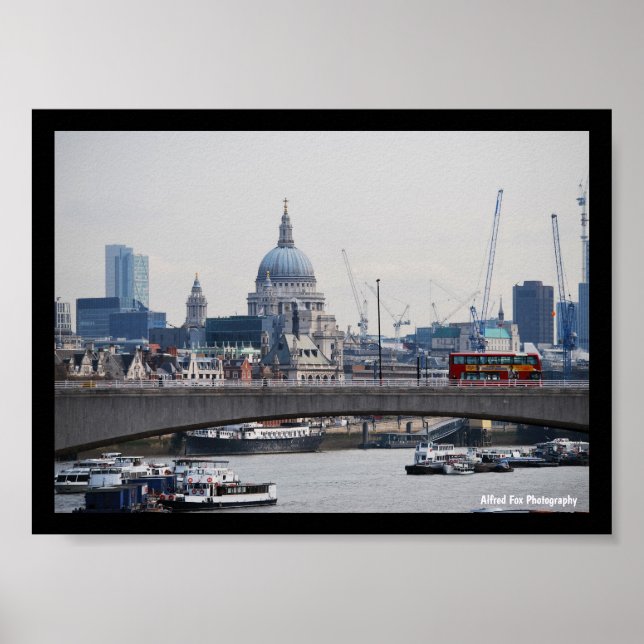 Poster St. Paul's e o Tâmisa (Frente)
