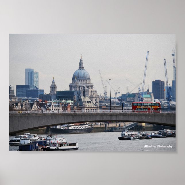 Poster St. Paul's e o Tâmisa (Frente)