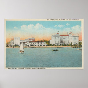 Pôster St Petersburg, FL - opinião do beira-rio de Soren
