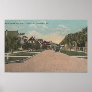 Pôster St Petersburg, FL - opinião o Dr. da praia & 5a