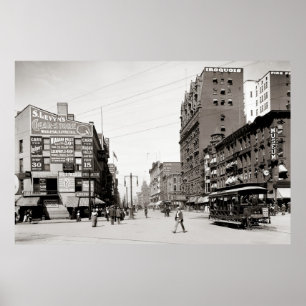 Poster St. principal, búfalo, vintage 1900 de New York