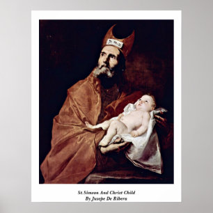 Pôster St.Simeon And Christ Child By Jusepe De Ribera