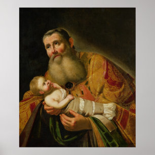 Poster St. Simeon que apresenta o cristo infantil