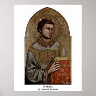 Pôster St Stephen por Giotto Di Bondone