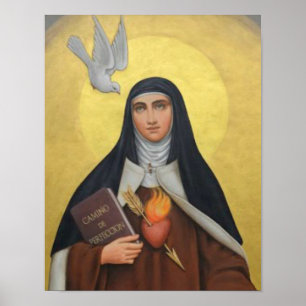 Poster St Teresa do santo carmelita de Avila