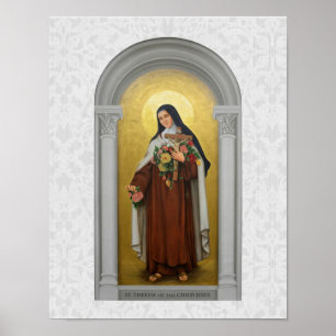 Poster St. Therese de Lisieux pouca flor de Jesus