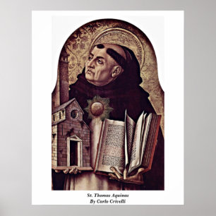 Pôster St Thomas Aquinas por Carlo Crivelli