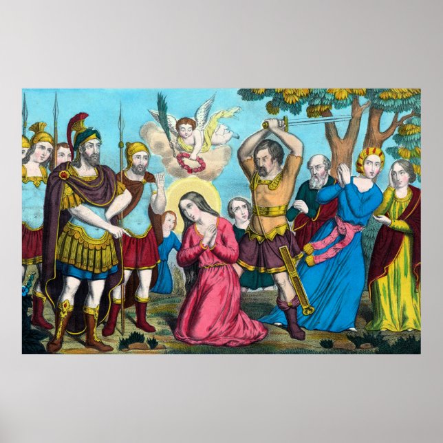 Poster Sta. Filomena sendo decapitada (Frente)