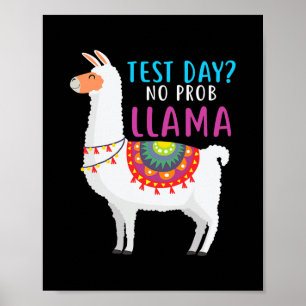 Poster Staar Test Day No Problem Llama Teacher Testing