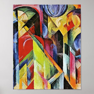 Poster Stables por Franz Marc