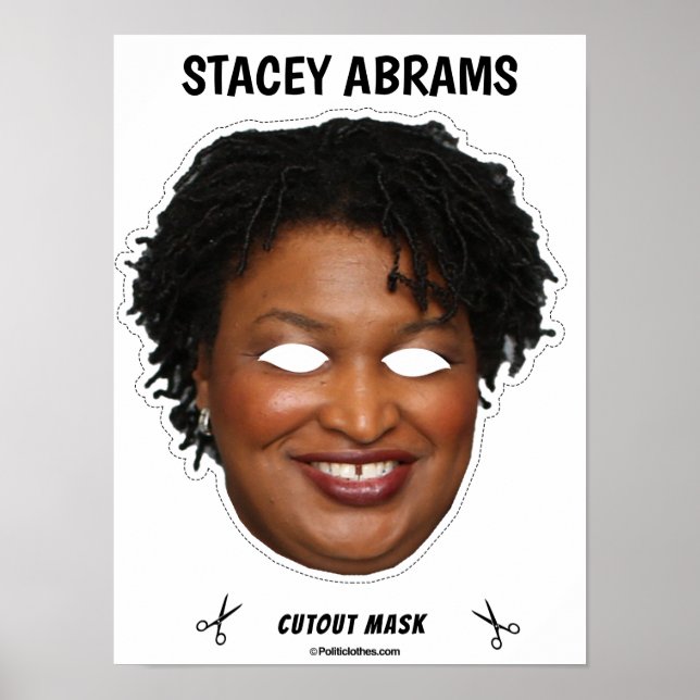 Poster STACEY ABRAMS Halloween Mask (Frente)