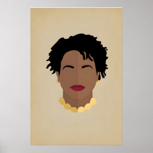 Poster Stacey Abrams, Ícone de Mulheres Negras que Fazem 