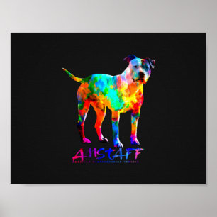 Poster Staffordshire Terrier americano - Amstaff