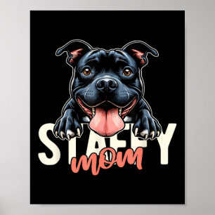 Poster Staffy Mãe Staffordshire Bull Terrier Dog Tattoo F