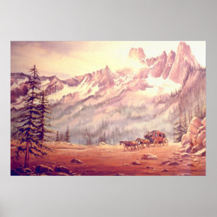 Poster STAGECOACH NORTE das CASCATAS por SHARON SHARPE