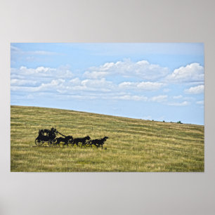 Poster Stagecoach Silhouette Scultura, Dakota do Sul