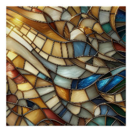 Pôster Stained Glass Waves