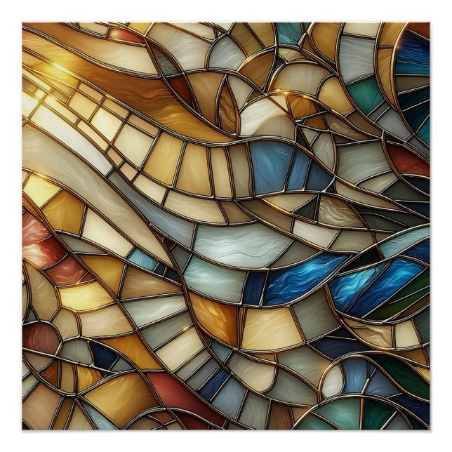 Pôster Stained Glass Waves (Frente)