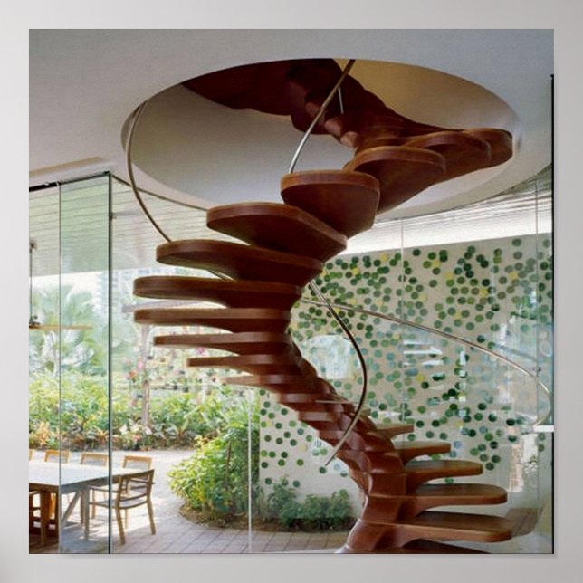 Pôster STAIRCASE arte circular no interior : Gráficos pel (Frente)