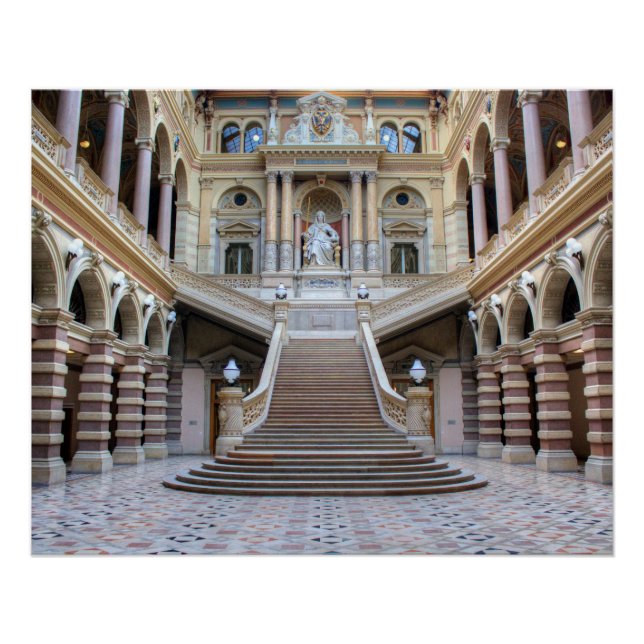 Pôster Staircase In Justizpalast, Viena Áustria (Frente)