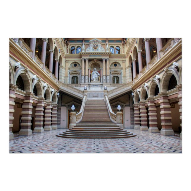Pôster Staircase In Justizpalast, Viena Áustria (Frente)