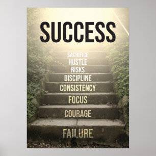 Poster Stairs To Success - Motivational