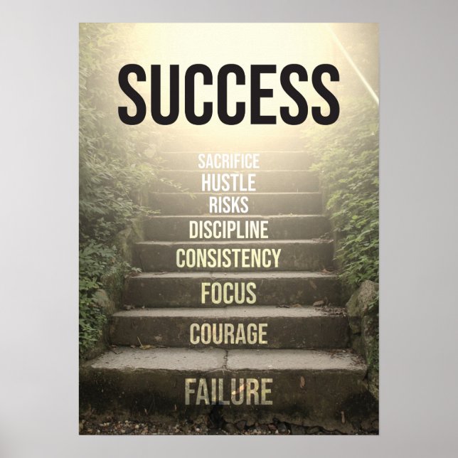 Poster Stairs To Success - Motivational (Frente)