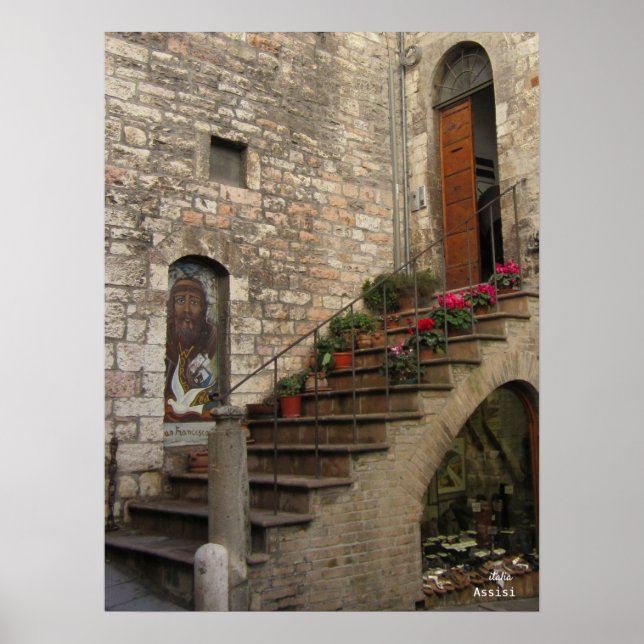 Poster Stairway em Assisi (Frente)