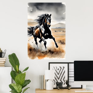 Poster Stallion in Full Stride