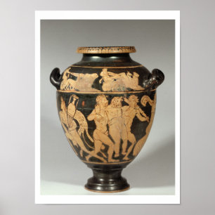 Pôster Stamnos, Dionysiac scene, Etruscan red-figured per