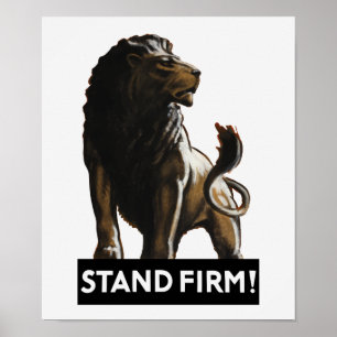 Poster Stand Firm Lion