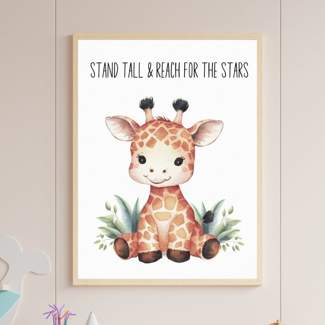 Poster Stand Tall - Baby Giraffe Safari NurserArt (Criador carregado)