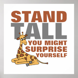 Poster Stand Tall, Giraffe