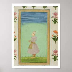 Poster Standing figure of a boy with a jewelled dagger in