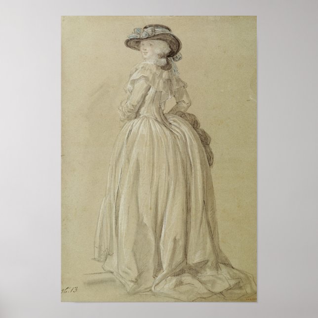 Poster Standing Young Woman (Frente)