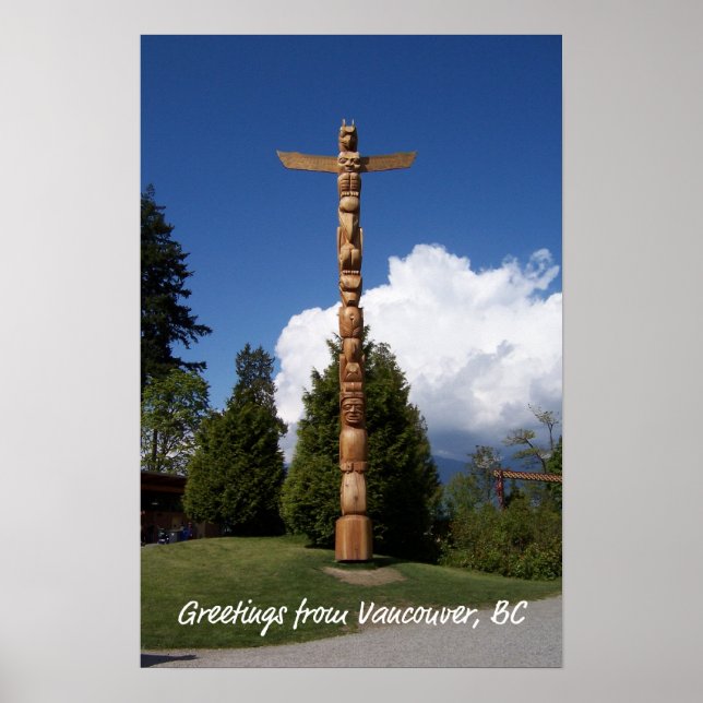 Poster Stanley Park Totem Pole (Frente)