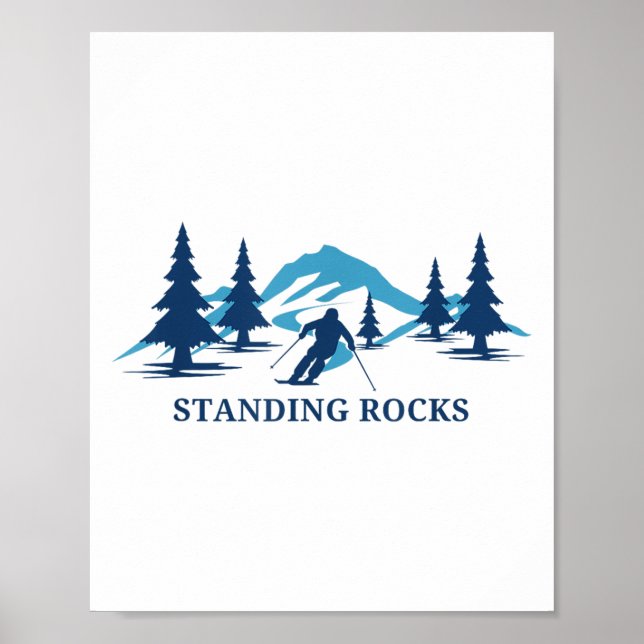 Poster Stanley Rocks Wisconsin Ski Resort Skiier _ (Frente)