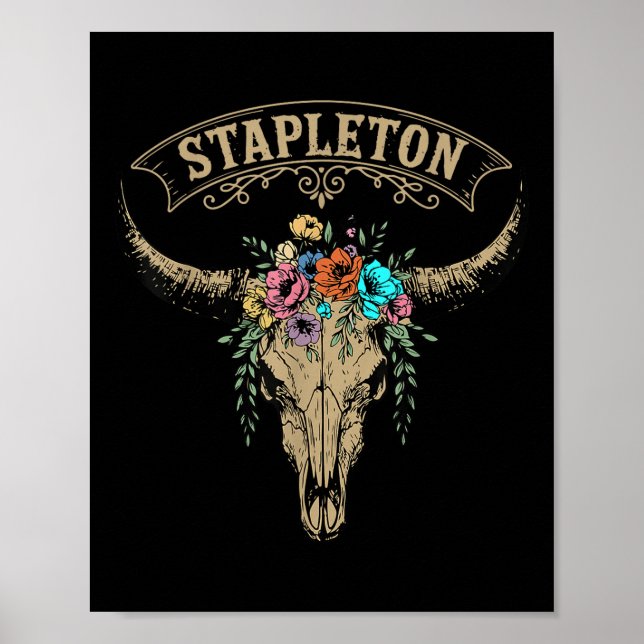 Poster Stapleton Antigo Sobrenome Personalizado Stapleton (Frente)
